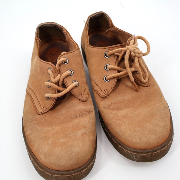 Dr Martens Coronado Mens Size 8 Tan Suede Oxford Lace Up Grunge Work Distressed - Picture 1 of 13
